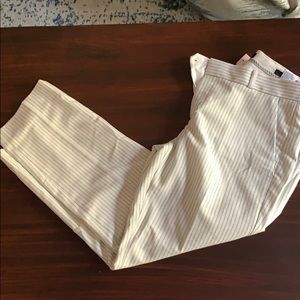 Banana Republic white striped Avery  6P